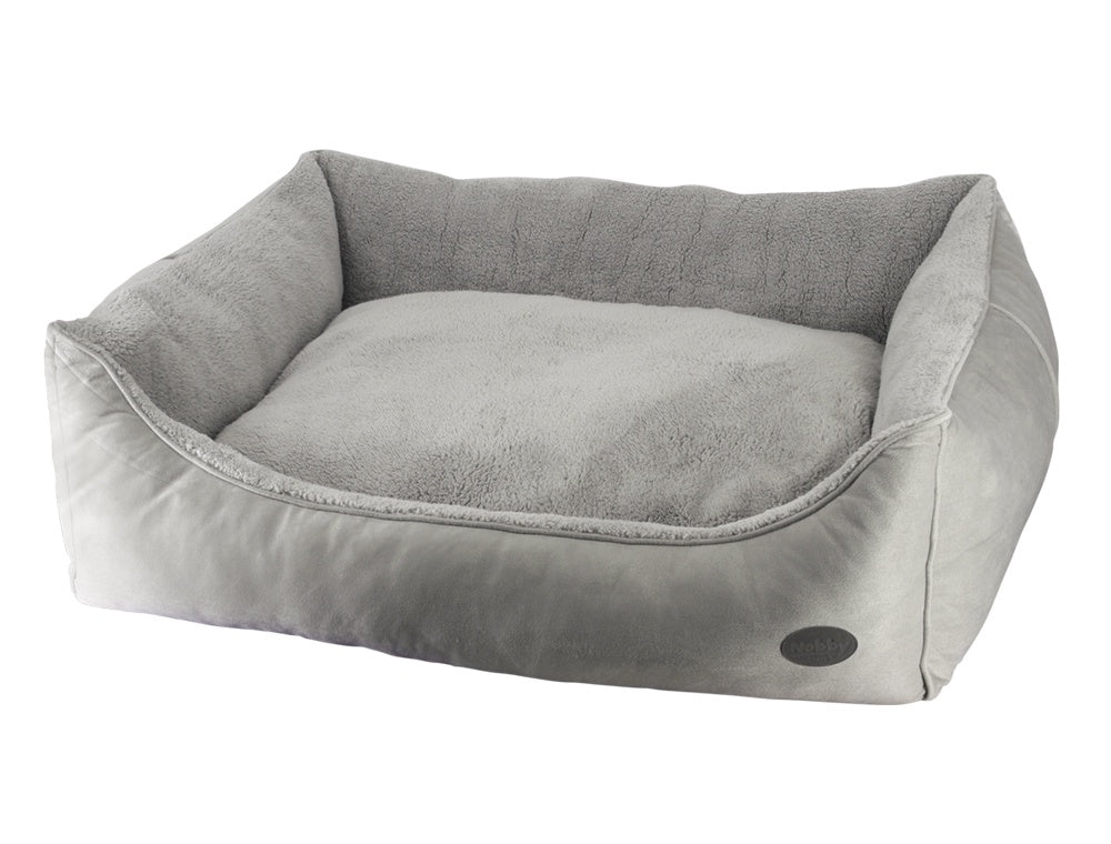 60831 NOBBY Comfort bed square "FEDO" grey L x B x H: 120 x 95 x 26 cm