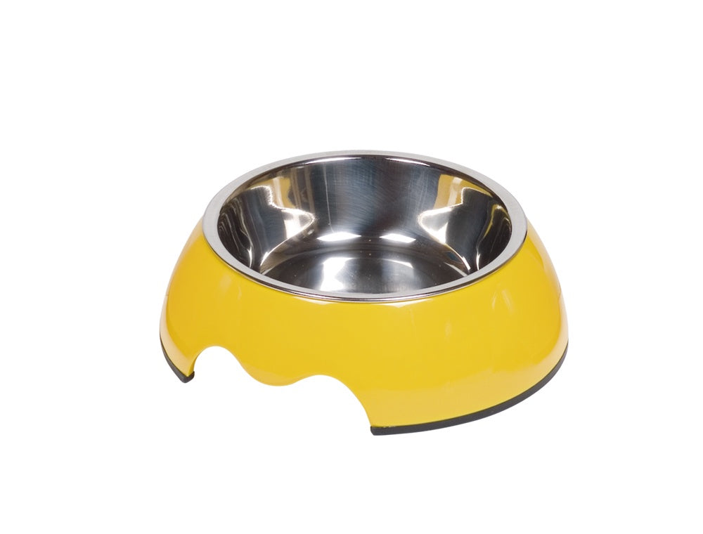 73483-24 NOBBY Dog Melamine bowl "NOBLY" yellow L: 22 x 7,5 cm, 700 ml