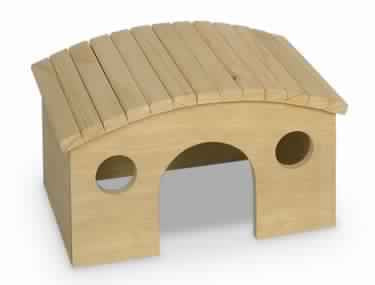 25488 NOBBY WOODLAND Rodent wooden house "RUNDA" 29,1 x 22,5 x 16,7 cm - PetsOffice