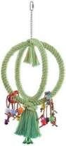 31265 NOBBY Cage Toy, Climbing rings crossbred green middle; Ø 26 cm - PetsOffice