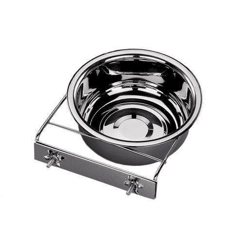 38016 NOBBY Stainless steel bowl with holder screw holder 18,5 cm 1,40 ltr - PetsOffice