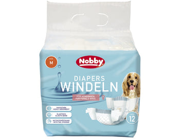 57172 NOBBY Diapers f. female dogs 12 pcs.; M ; 32 - 48cm