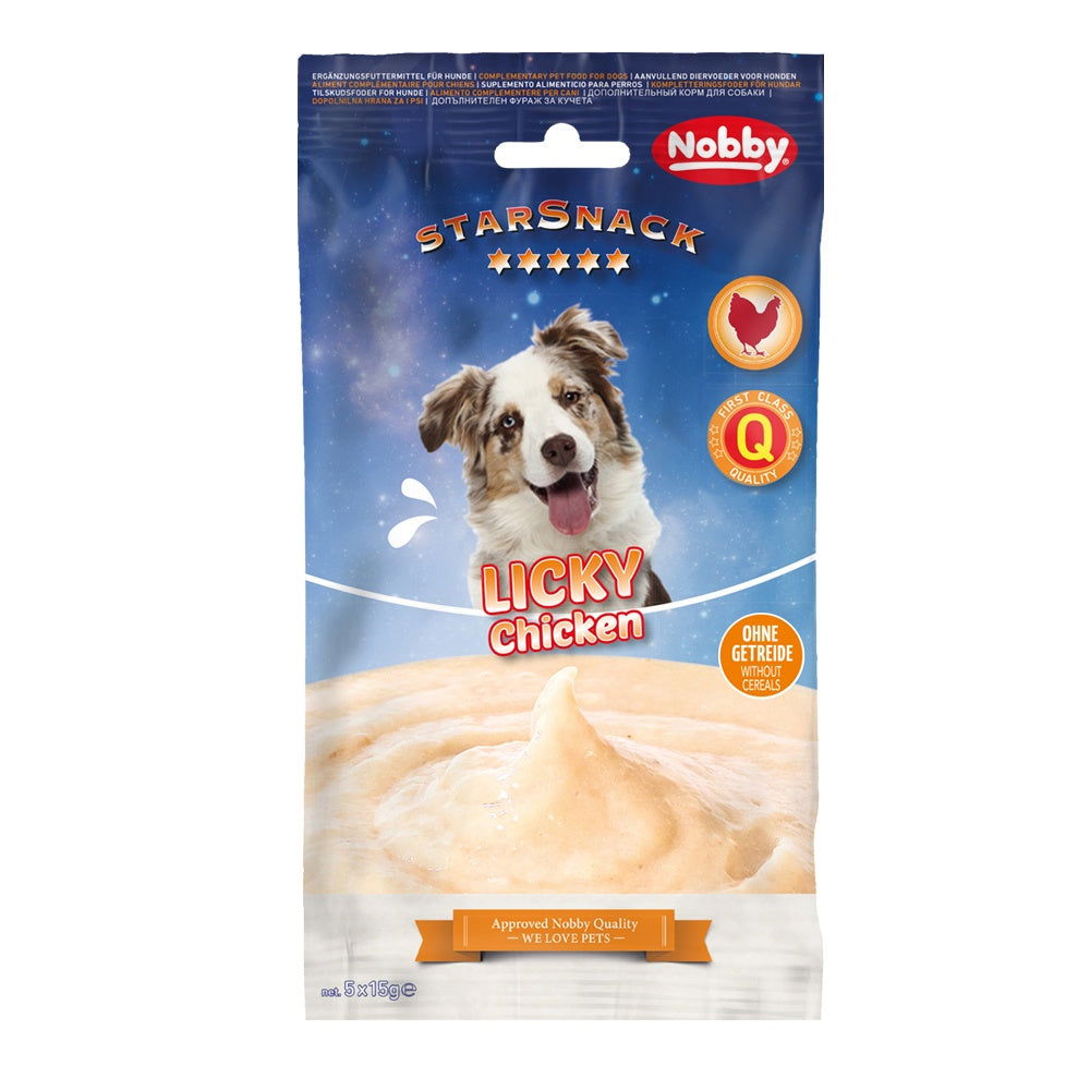 50884 NOBBY Licky Dog Chicken (5 Sachets) - PetsOffice