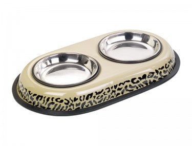 73462 NOBBY leopard Dinner-Box stainless steel