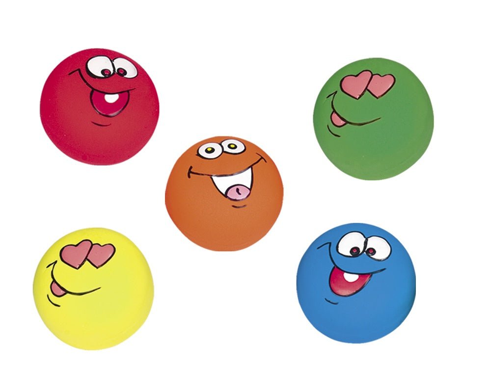 61577 NOBBY Latex "Crazy Faces" assorted colours Ø 10cm - PetsOffice