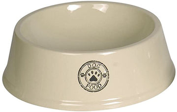 73704 NOBBY Dog ceramic bowl "STAMP" creme Ø27,5 X 9,0 cm