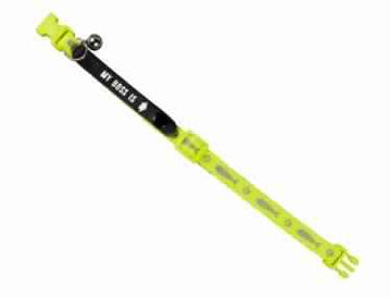 78070-03 NOBBY Address Cat collar "My Boss is" neon yellow