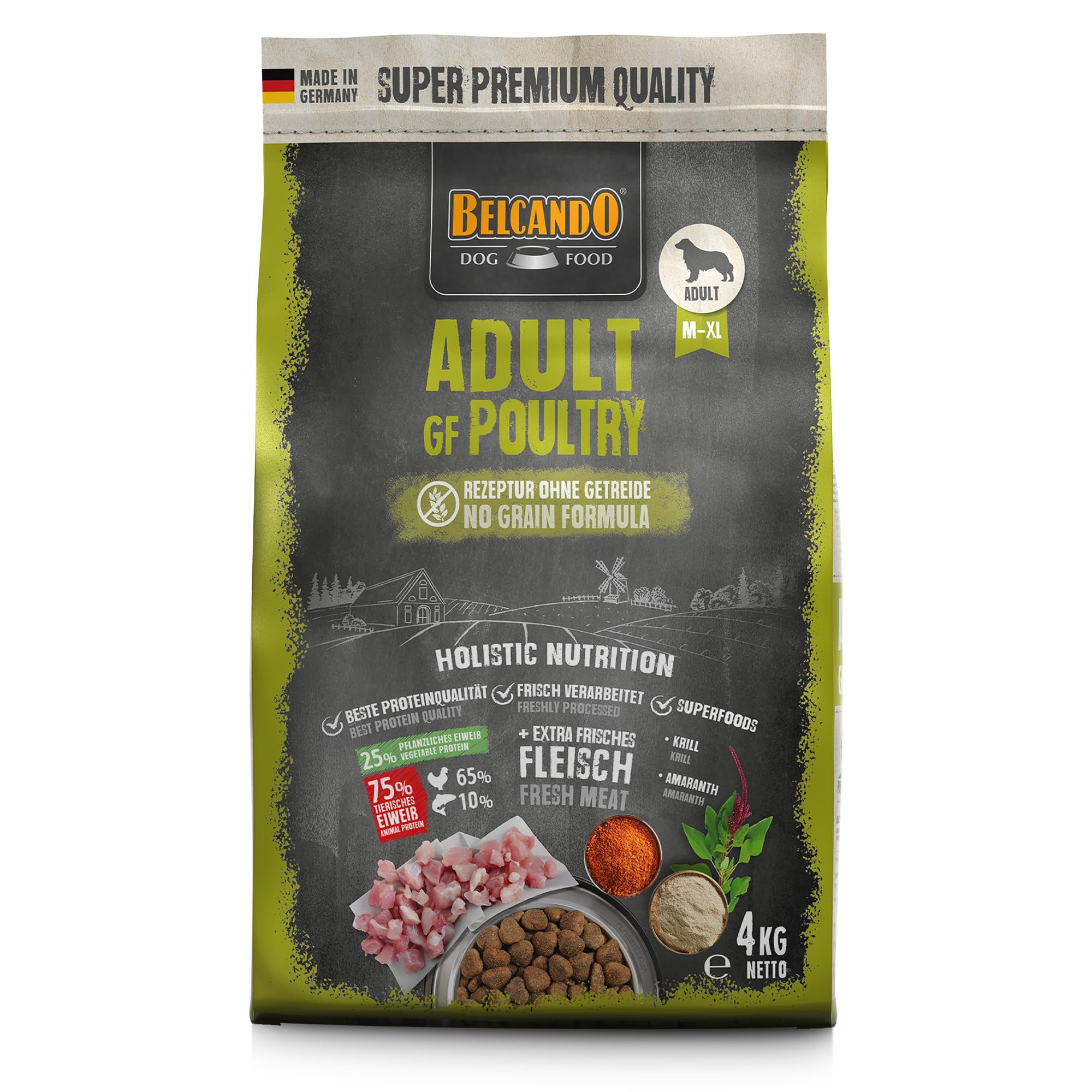 Belcando Grain Free Adult Dog Dry Food Poultry 4kg