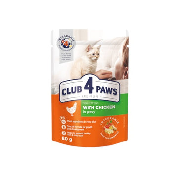 Club 4 Paws Kitten Wet Food Chicken Gravy Pouch 80g