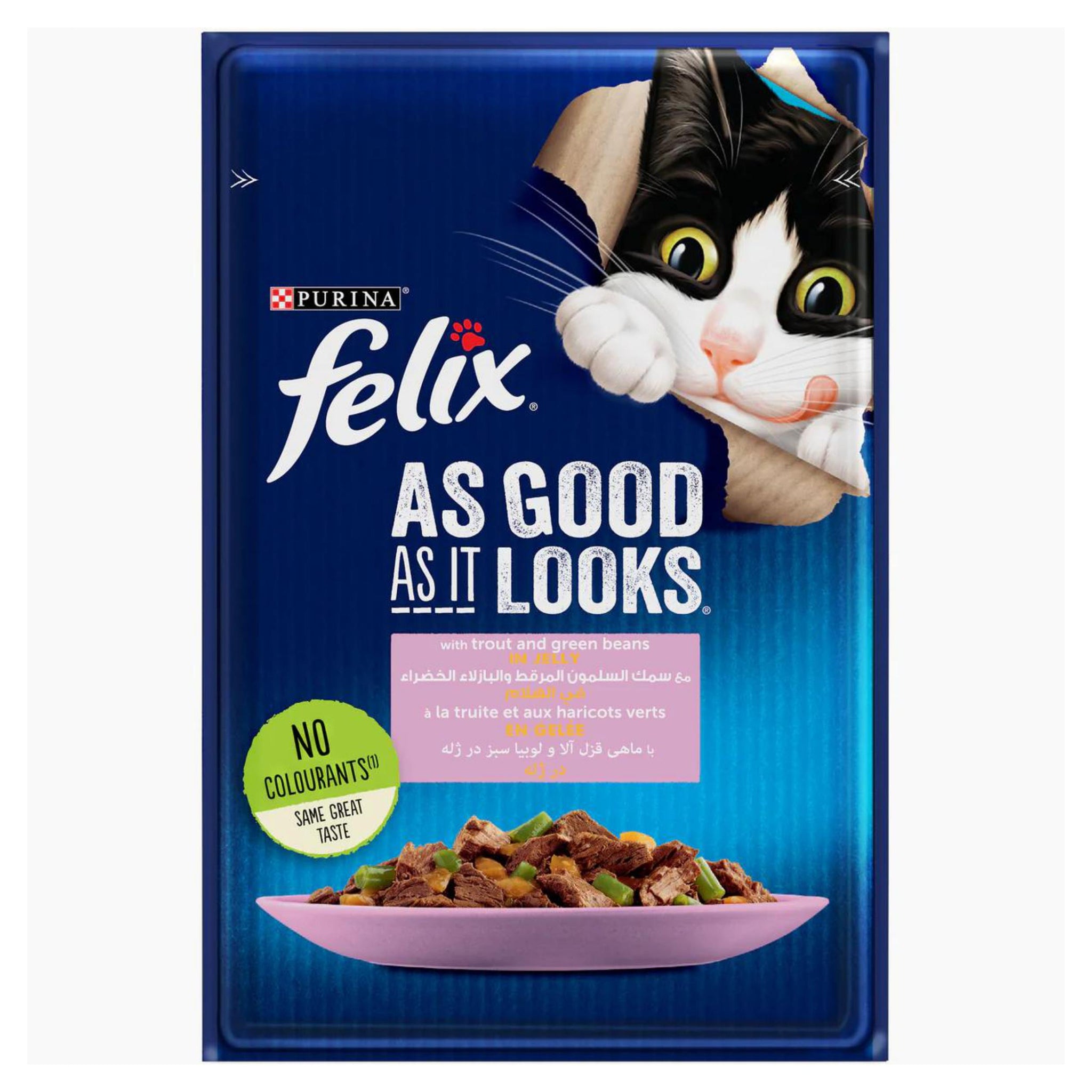 Purina Felix Cat Wet Food Trout&Green Bean 85g