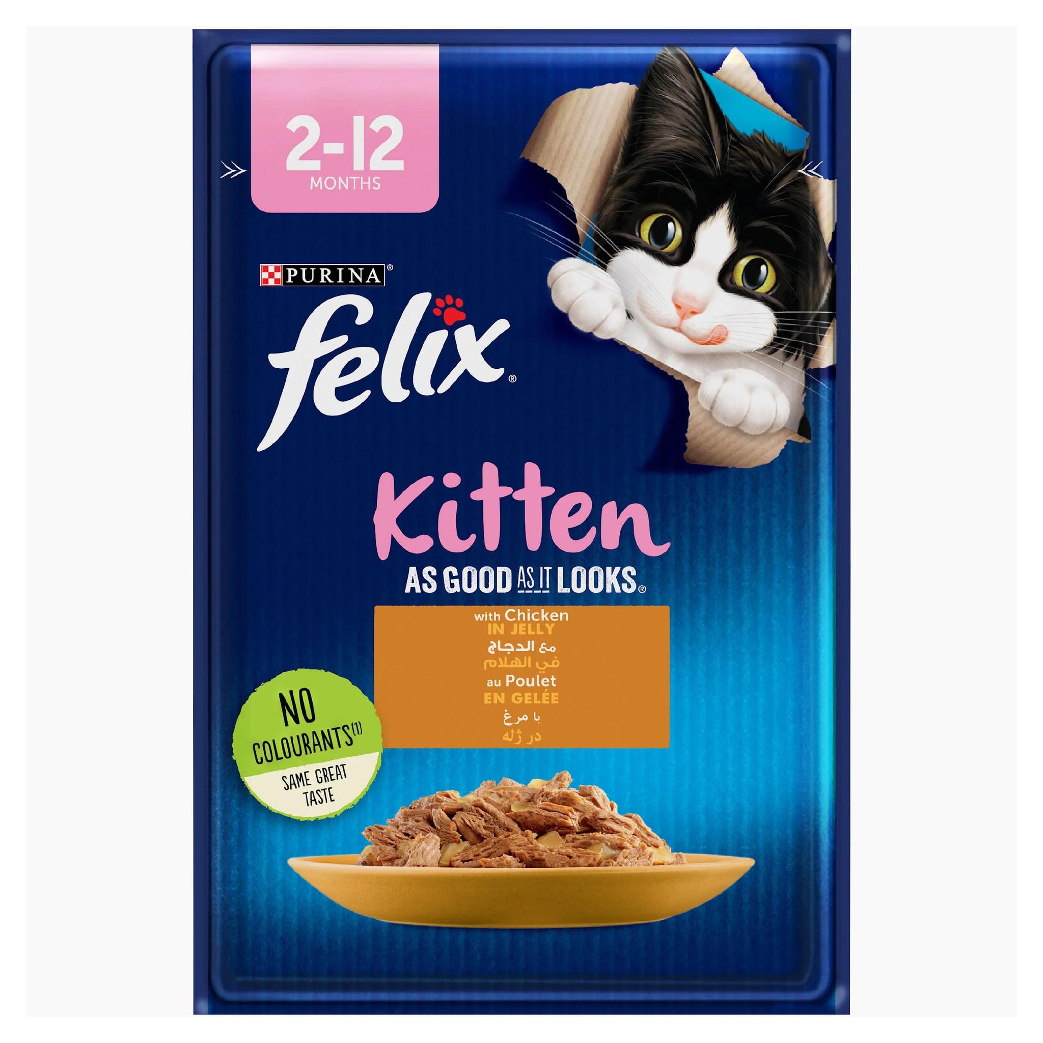 Purina Felix Chicken Kitten Wet Food Pouch 85g