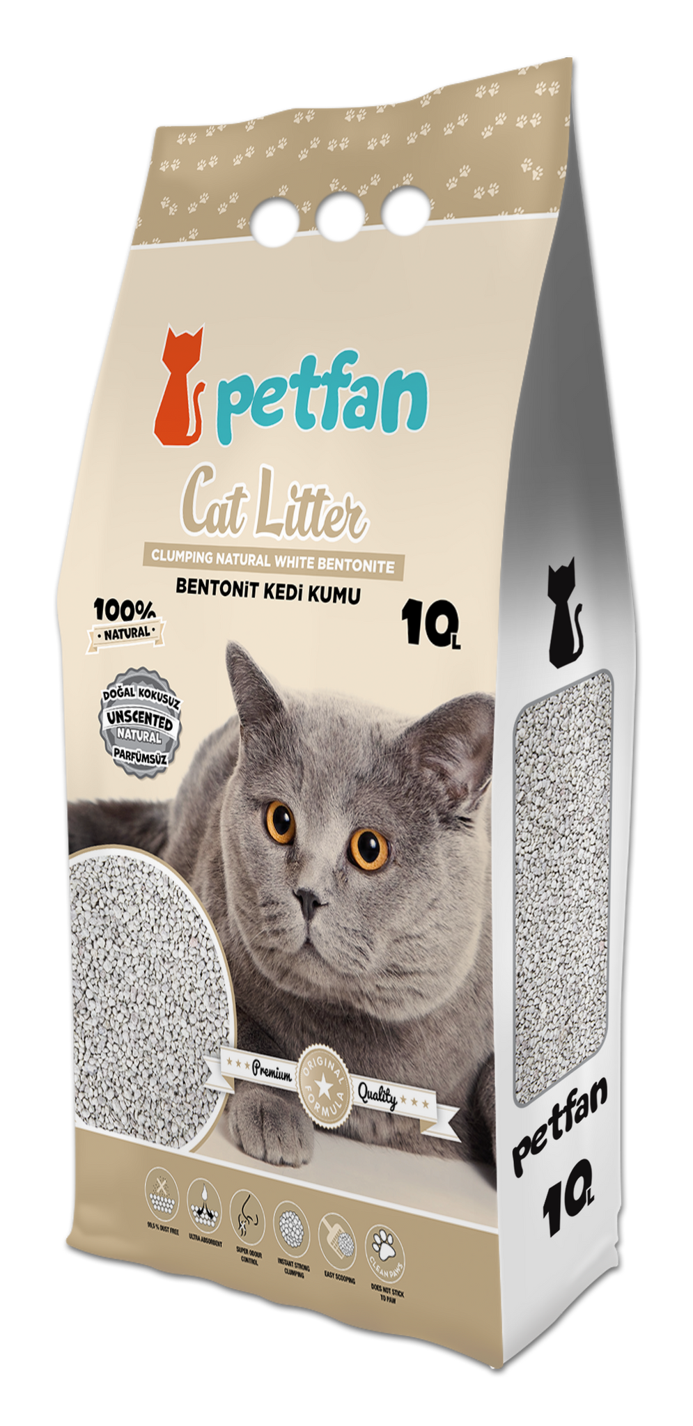 PETFAN Clumping Cat Litter Natural 10L