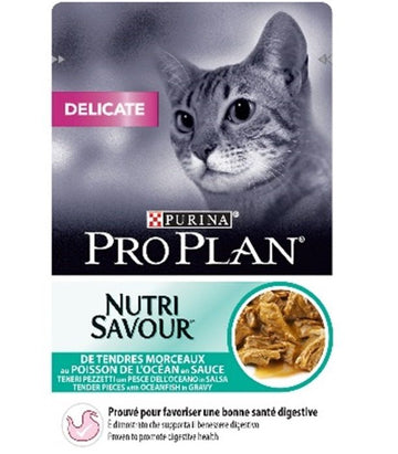 Pro Plan Delicate Nutri Savour With Oceanfish Pouch In Gravy 85g