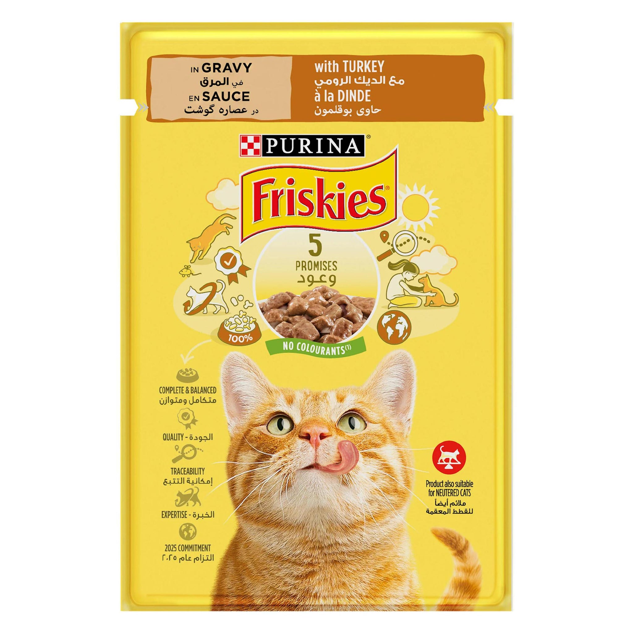 Purina Friskies Turkey Chunks Gravy Wet Food Pouch 85g