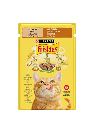 Purina Friskies Turkey Chunks Gravy Wet Food Pouch 85g