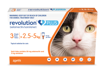 Revolution Plus for Cats 2.5-5Kg (1 Dose)