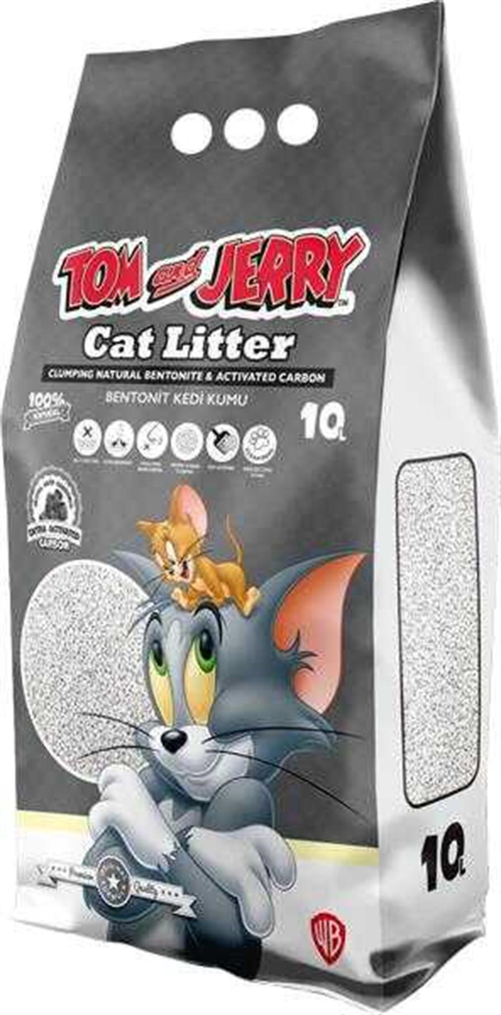 TOM&JERRY Clumping Cat Litter Active Carbon 10L