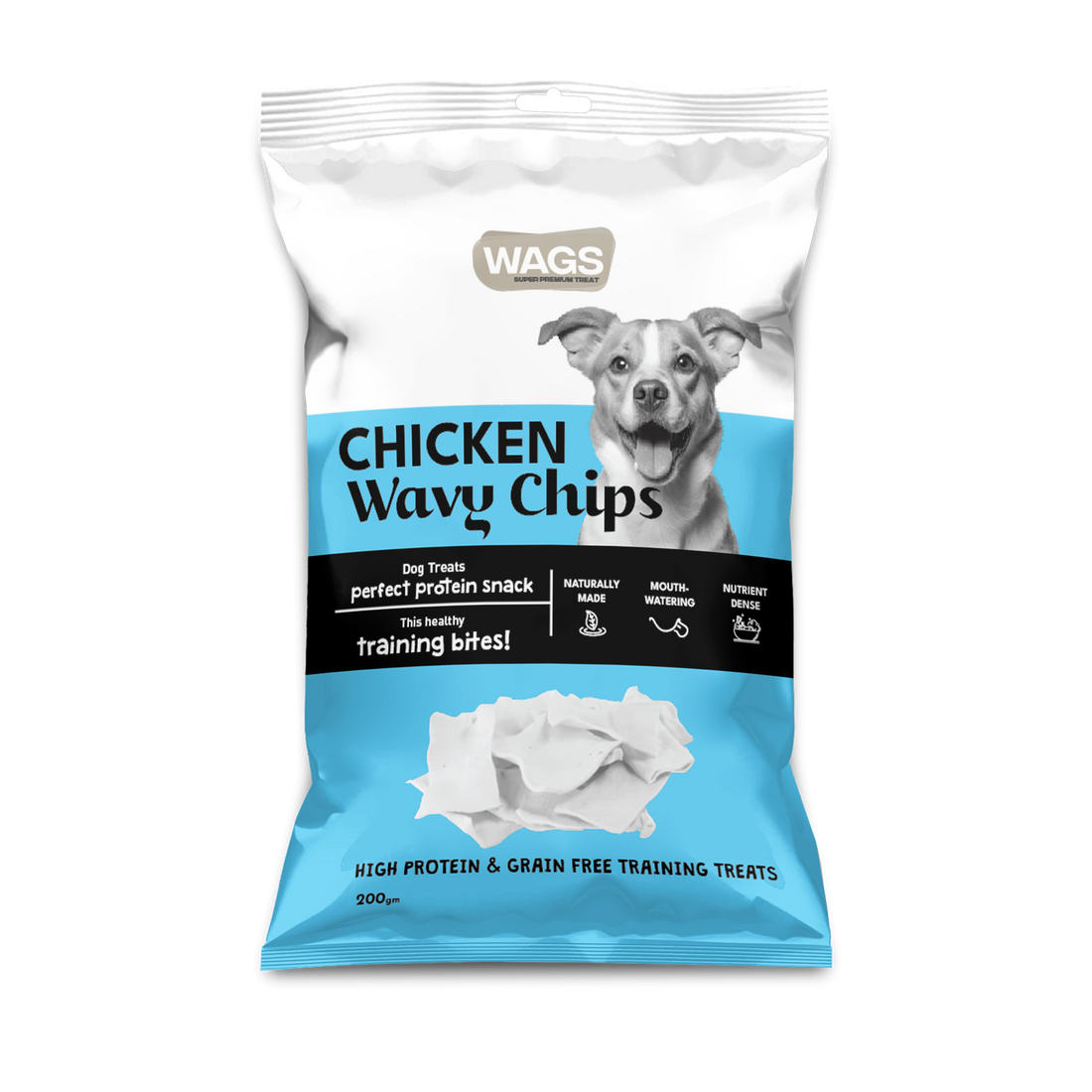 Wags Chicken Chips 200g -  - PetsOffice