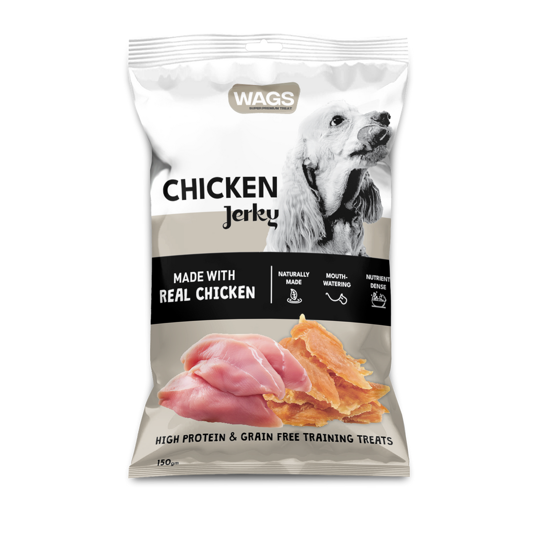 Wags Chicken Jerky  150g -  - PetsOffice