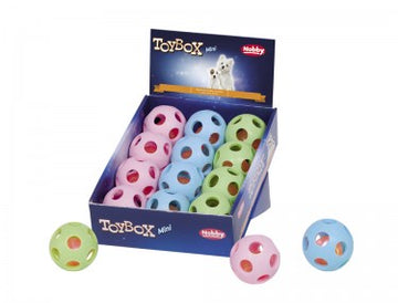 60361 NOBBY Rubber Ball with holes "Flashing" 7 cm