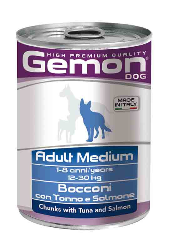 Gemon Chunks Salmon&Tuna Dog Wet Food 415g