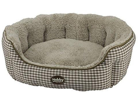 60824 NOBBY Comfort bed oval "XAVER" brown l x w x h: 65 x 57 x 22 cm