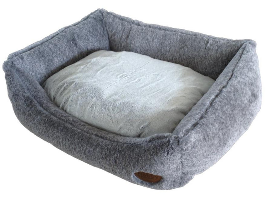 60682 NOBBY Comfort bed square "CUDDLY" lightgrey l x w x h: 45 x 40 x 19 cm